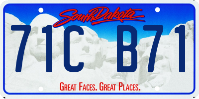 SD license plate 71CB71