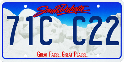 SD license plate 71CC22