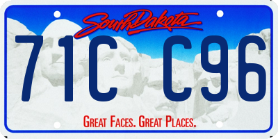 SD license plate 71CC96