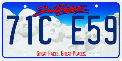SD license plate 71CE59