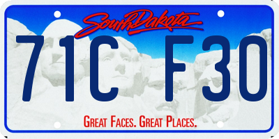 SD license plate 71CF30