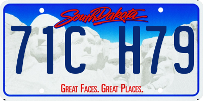 SD license plate 71CH79