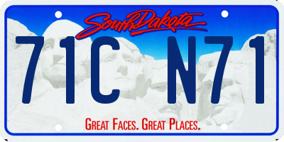 SD license plate 71CN71