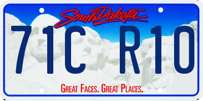 SD license plate 71CR10
