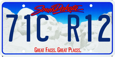 SD license plate 71CR12