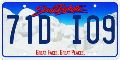 SD license plate 71DI09