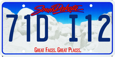 SD license plate 71DI12