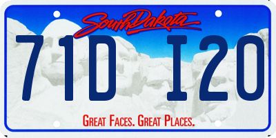 SD license plate 71DI20