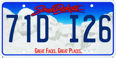 SD license plate 71DI26