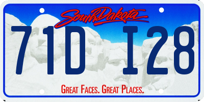 SD license plate 71DI28