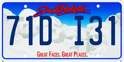 SD license plate 71DI31