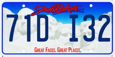 SD license plate 71DI32