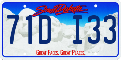 SD license plate 71DI33