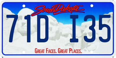 SD license plate 71DI35
