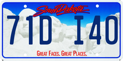SD license plate 71DI40