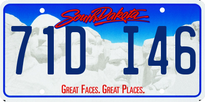 SD license plate 71DI46