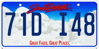 SD license plate 71DI48