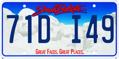 SD license plate 71DI49