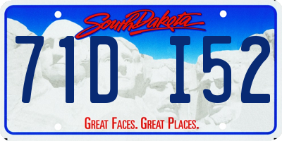 SD license plate 71DI52