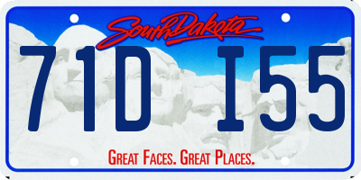 SD license plate 71DI55