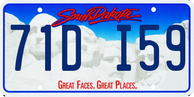 SD license plate 71DI59