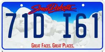 SD license plate 71DI61
