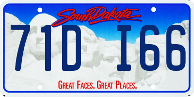 SD license plate 71DI66