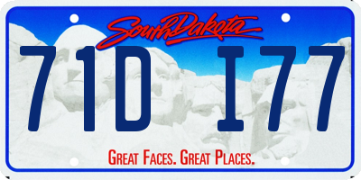 SD license plate 71DI77