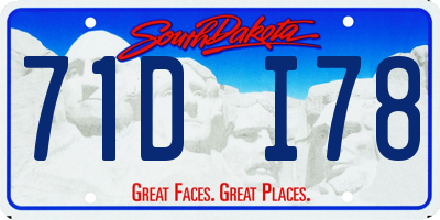SD license plate 71DI78