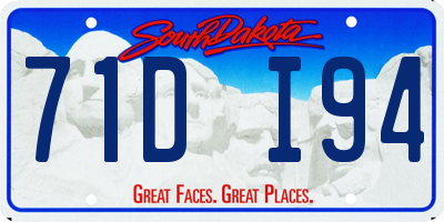 SD license plate 71DI94