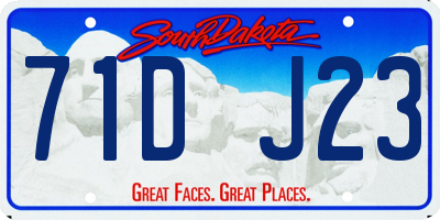 SD license plate 71DJ23