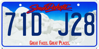 SD license plate 71DJ28