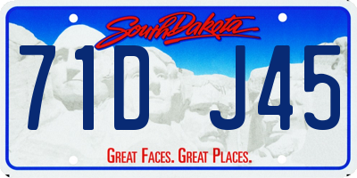 SD license plate 71DJ45
