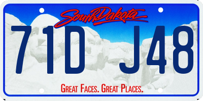 SD license plate 71DJ48