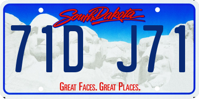 SD license plate 71DJ71