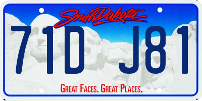 SD license plate 71DJ81