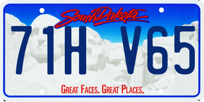 SD license plate 71HV65