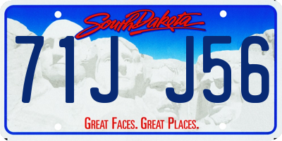 SD license plate 71JJ56