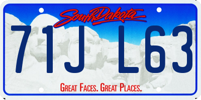 SD license plate 71JL63