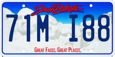 SD license plate 71MI88
