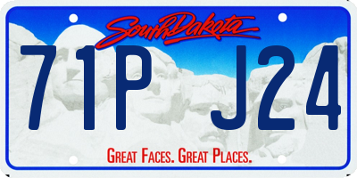 SD license plate 71PJ24