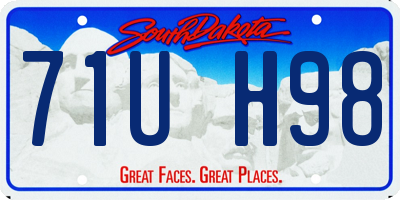 SD license plate 71UH98