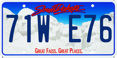 SD license plate 71WE76