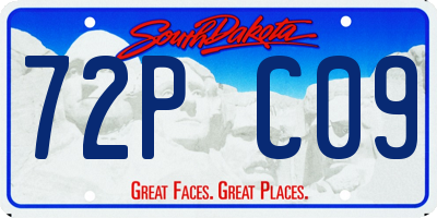 SD license plate 72PC09