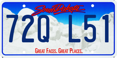 SD license plate 72QL51