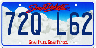 SD license plate 72QL62
