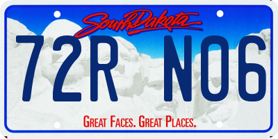SD license plate 72RN06