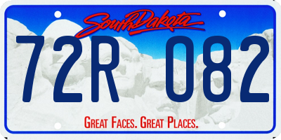 SD license plate 72RO82