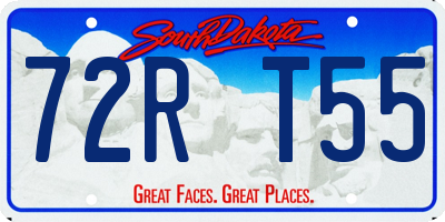 SD license plate 72RT55
