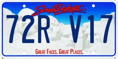 SD license plate 72RV17
